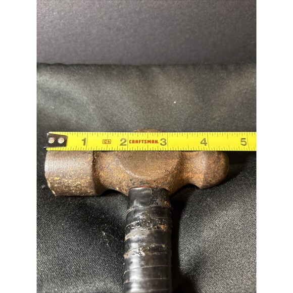 Vintage Red 24 oz Plumb Ball Peen Hammer Auto Body Machinist Blacksmith Tool - Picture 9 of 11